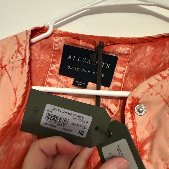 AllSaints Reign Overdyed Quilted Women's Jacket NWT Sz US 8 UK 12 - Picture 6 of 6
